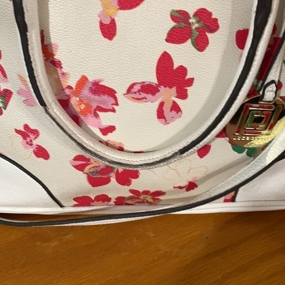Liz, Claiborne, floral and white satchel - Picture 8 of 14
